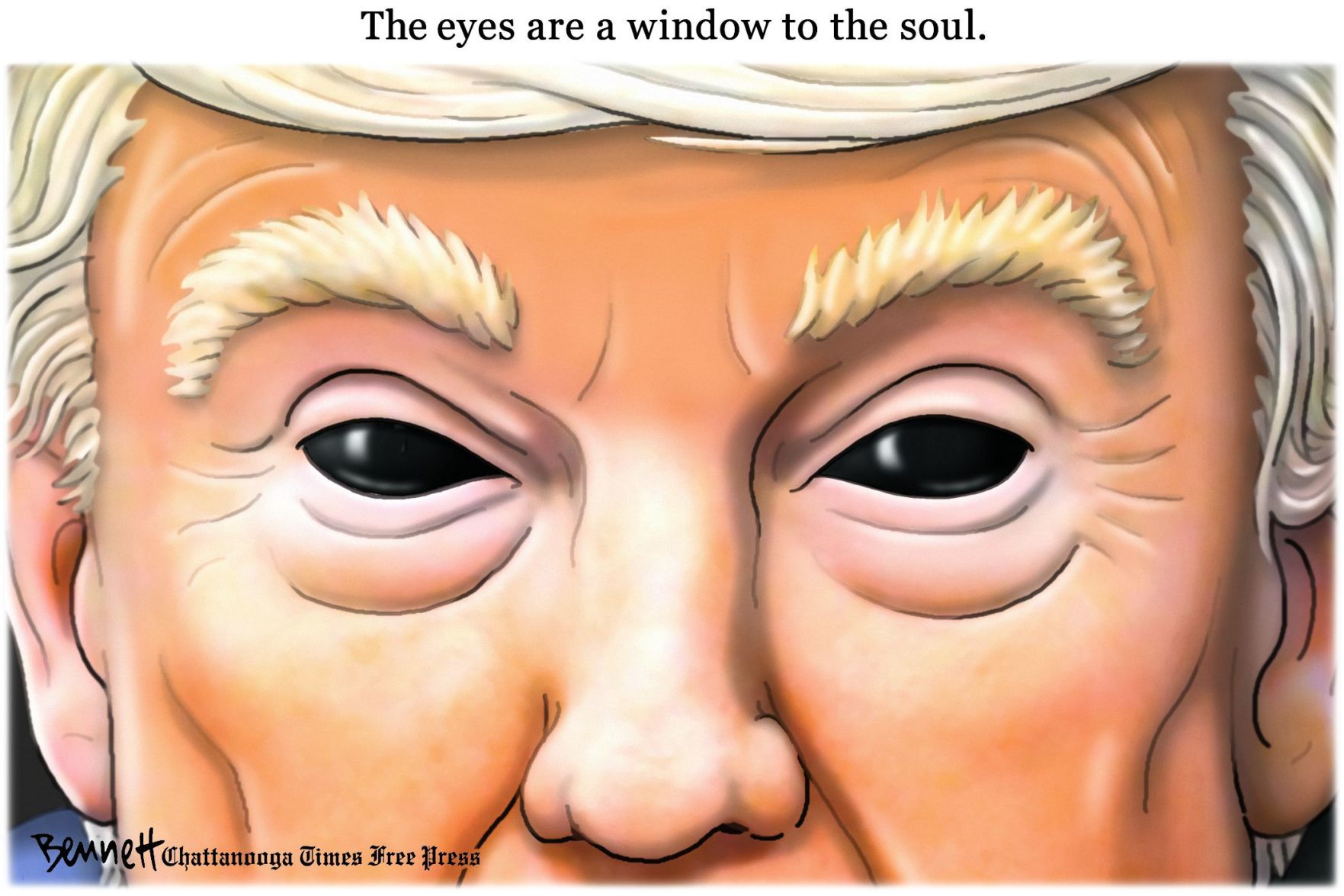 Bennett editorial cartoon